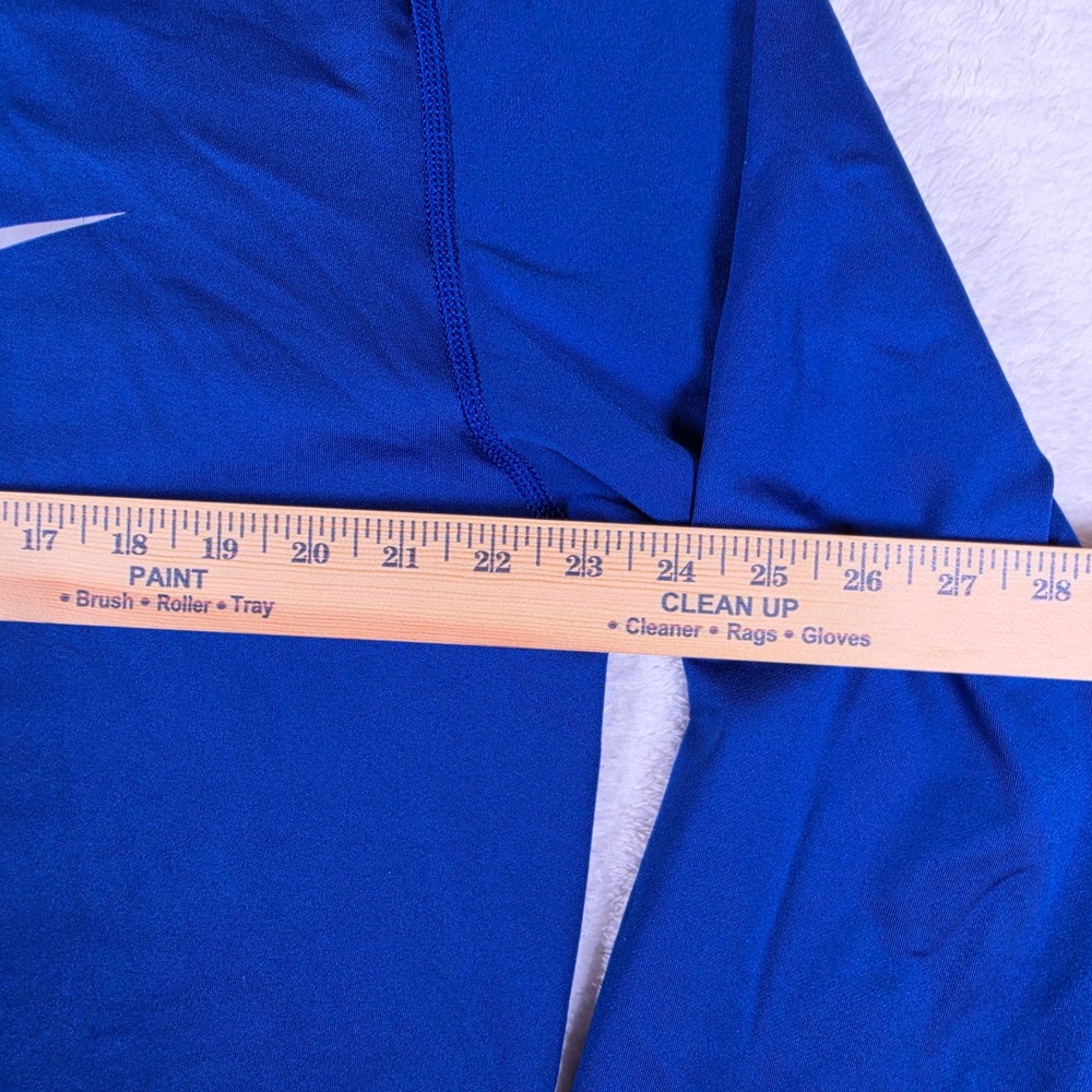 Vintage Nike FIT Team Mens L Royal Blue Spandex Mock Neck L/S Athletic Top - Picture 7 of 7